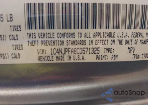 2012 Jeep Patriot Latitude from USA, damaged, VIN 1C4NJPFA8CD571325